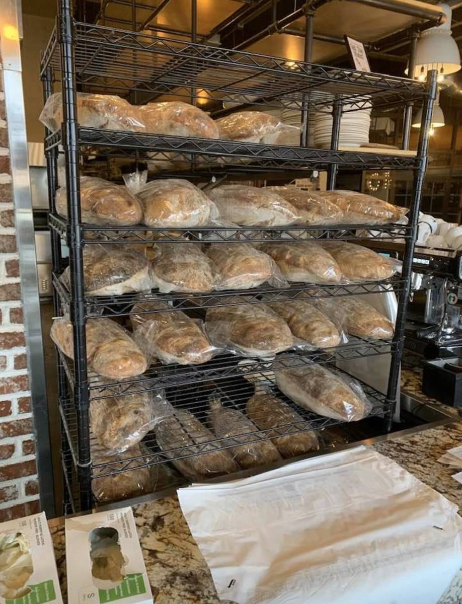 Gio and Naomi Mauro are baking more than 50 loaves of bread a day at Pizzeria Monzu. (Naomi Mauro)