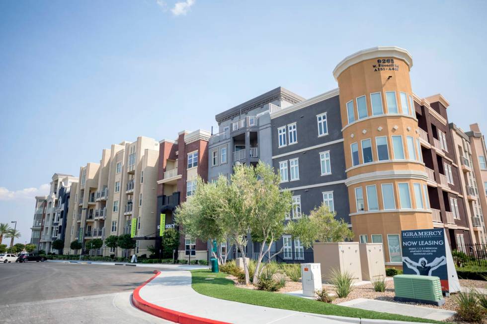 The Gramercy, a mixed-use complex in the southwest Las Vegas Valley is seen on Thursday, Aug. 2 ...