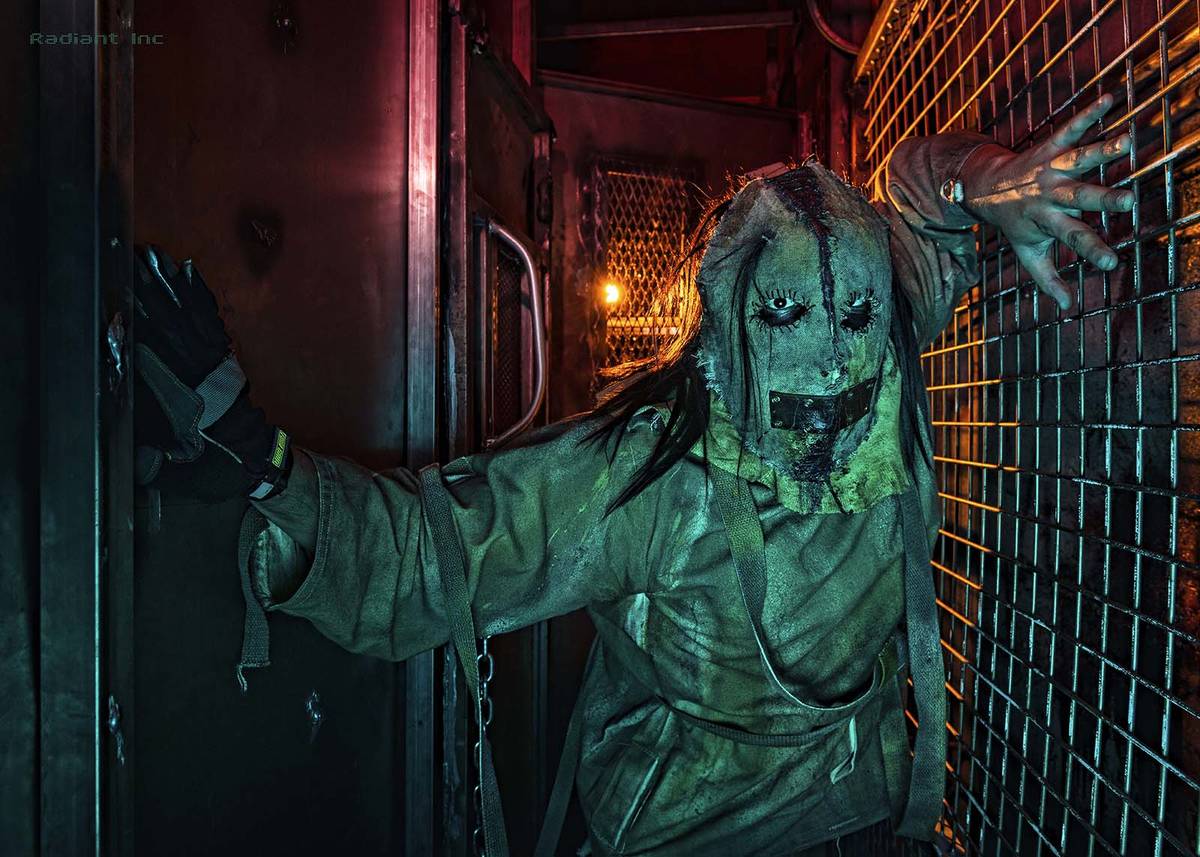 North Las Vegas resident Adrian Aguirre at a haunted houses at Fright Dome in Las Vegas. (Las V ...