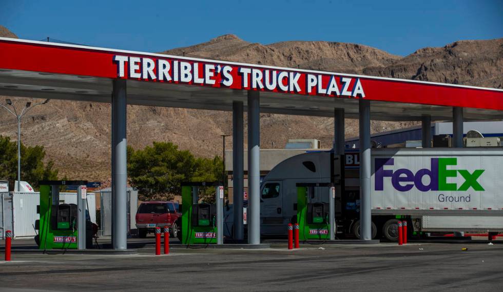 Terrible's Truck Plaza gas station on Friday, Sept. 4, 2020, in Jean. (L.E. Baskow/Las Vegas Re ...