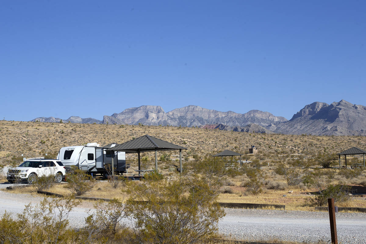 Red Rock Canyon Campground is open for campers on Sunday, Sept. 6, 2020, in Las Vegas. (Ellen S ...