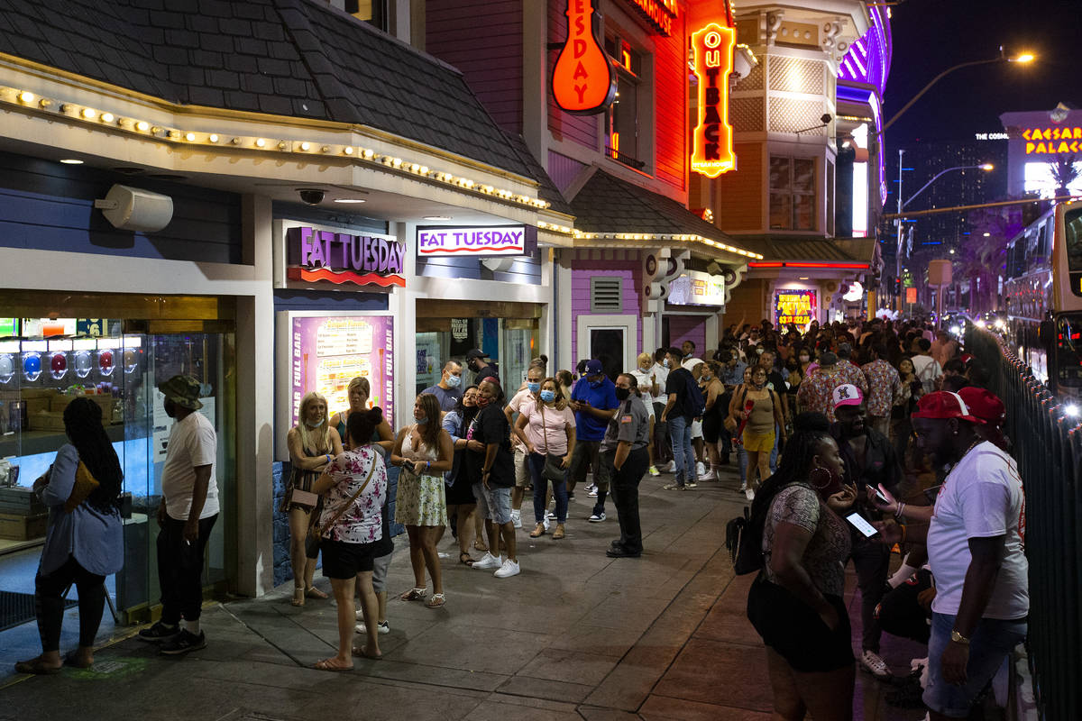 The line at Fat Tuesday extends past Casino Royale and almost to Harrah's during Labor Day week ...