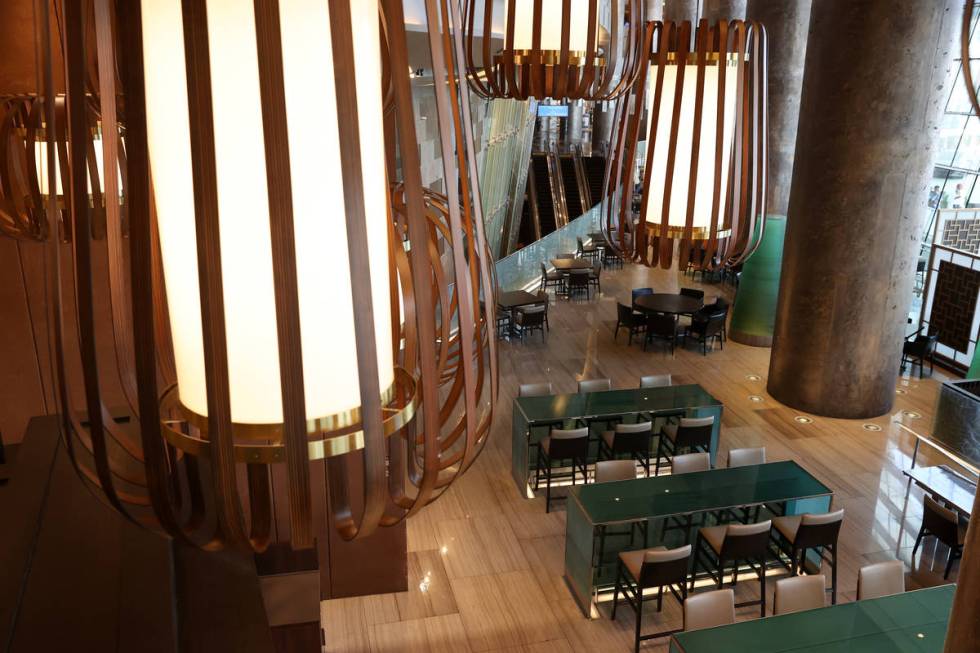 The dining room inside of the new Din Tai Fung restaurant at the Aria hotel-casino in Las Vegas ...