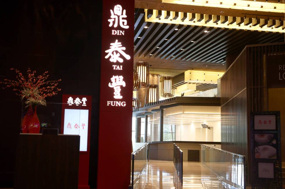 The new Din Tai Fung restaurant at the Aria hotel-casino in Las Vegas, Tuesday, Sept. 8, 2020. ...