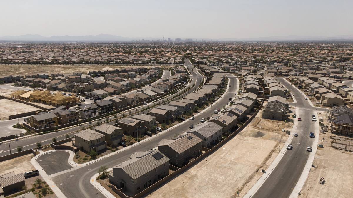 An aerial view of housing developments near West Dorrell Lane and Gliding Eagle Street in North ...