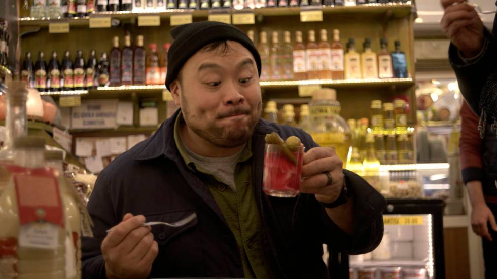 David Chang on the set of the Emmy-nominated "Ugly Delicious" (Netflix)