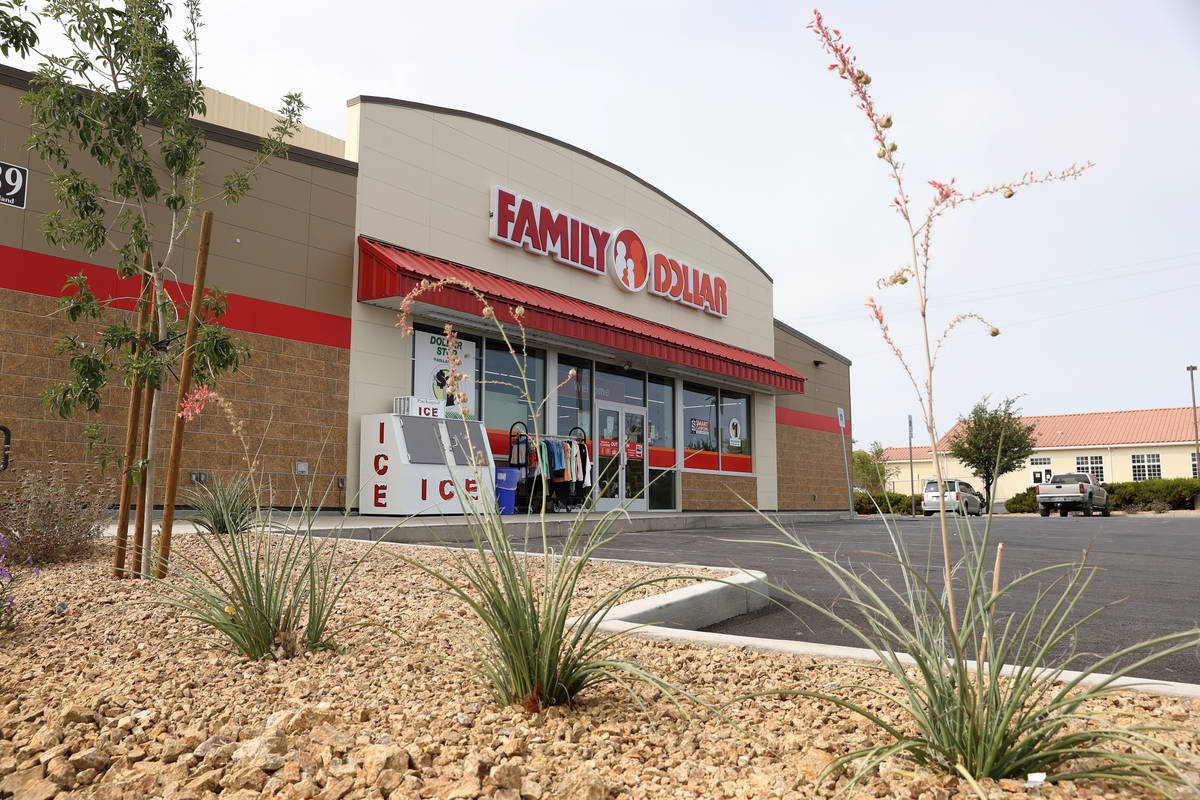 Family Dollar store in Indian Springs, Friday, Sept. 11, 2020. (Erik Verduzco / Las Vegas Revie ...