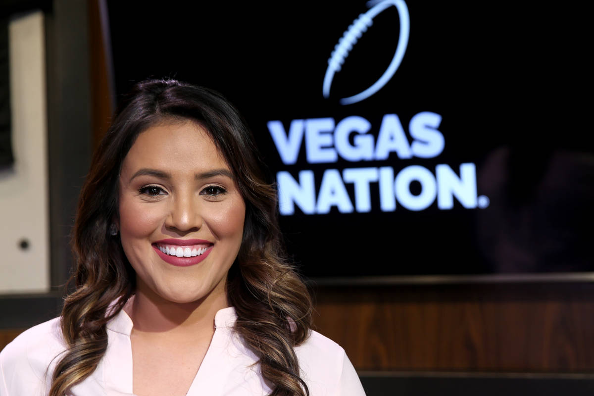Vegas Nation team member Cassie Soto in the Las Vegas Review-Journal TV studio in Las Vegas Tue ...