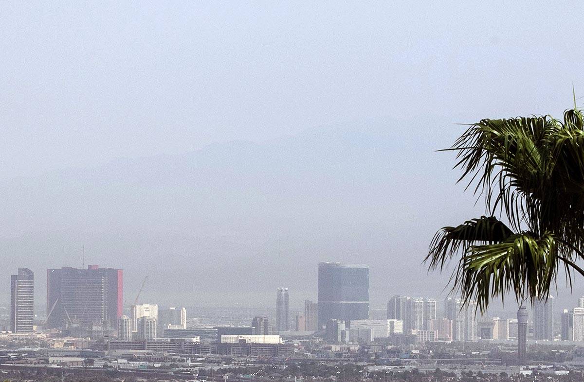 Some haze is expected in Las Vegas on Monday, Sept. 14, 2020. The high should be about 99, acco ...