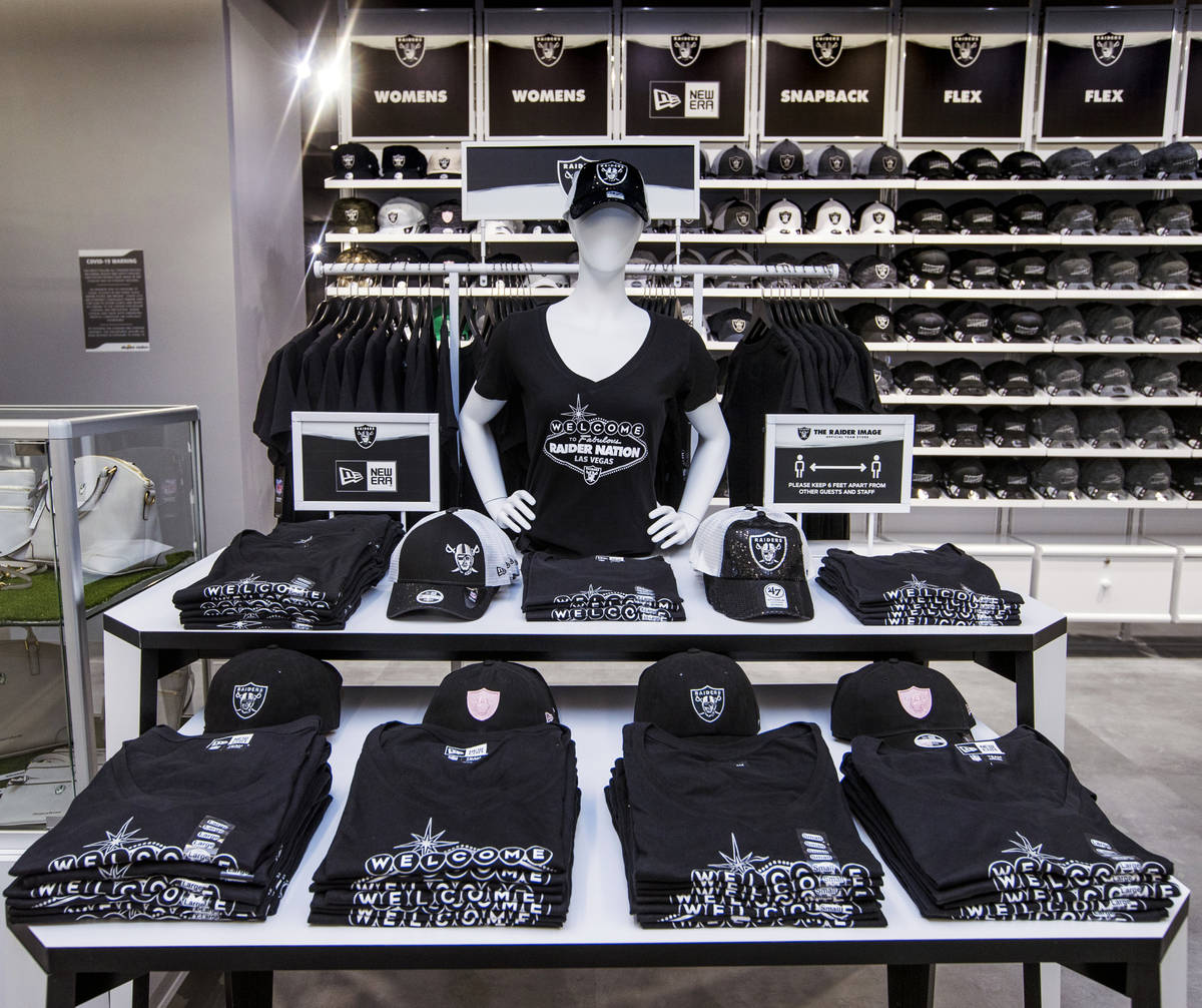 Items with a Las Vegas design are for sale within The Raider Image official team store inside o ...