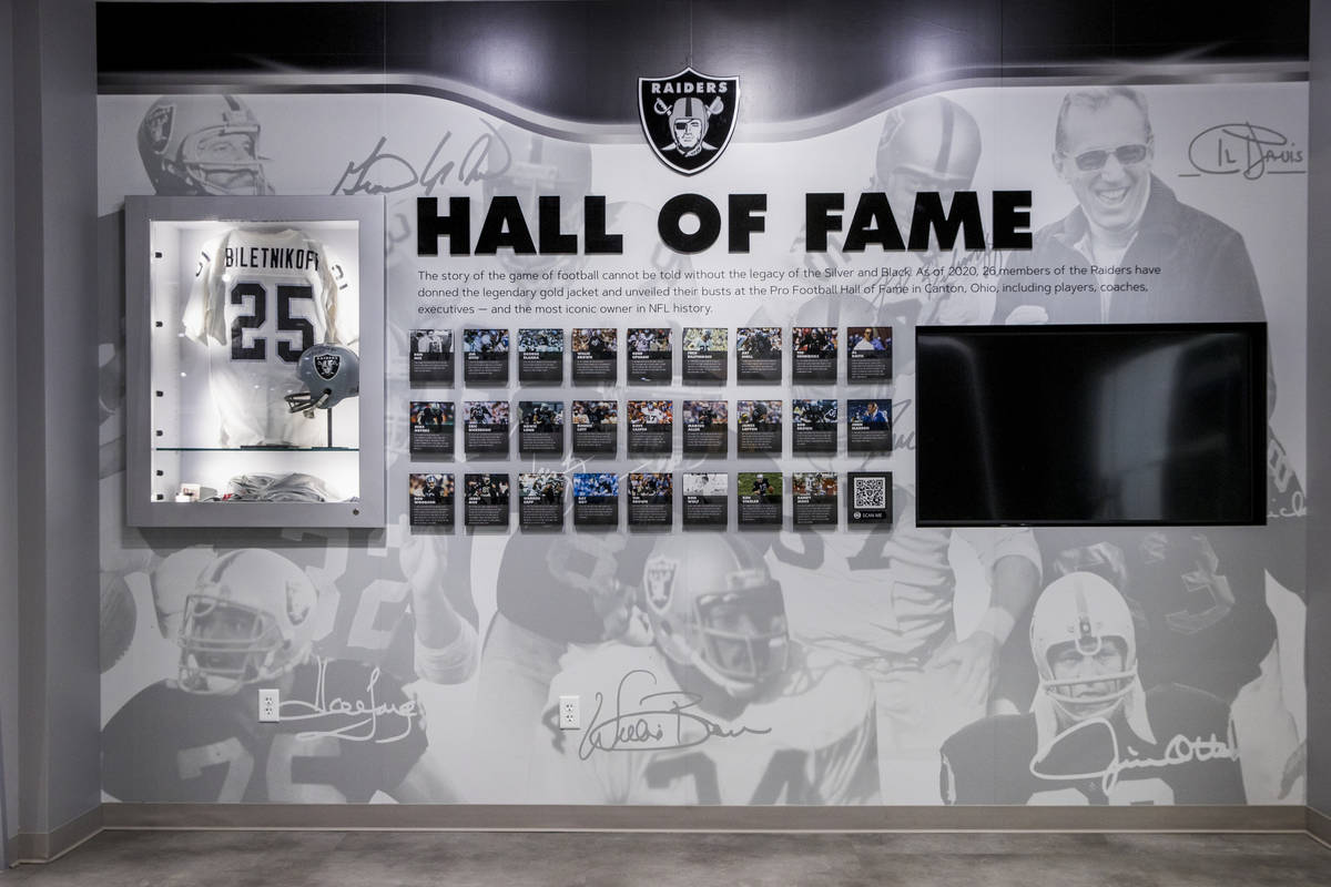 A RaiderÕs hall of fame display can be viewed within The Raider Image official team store ...