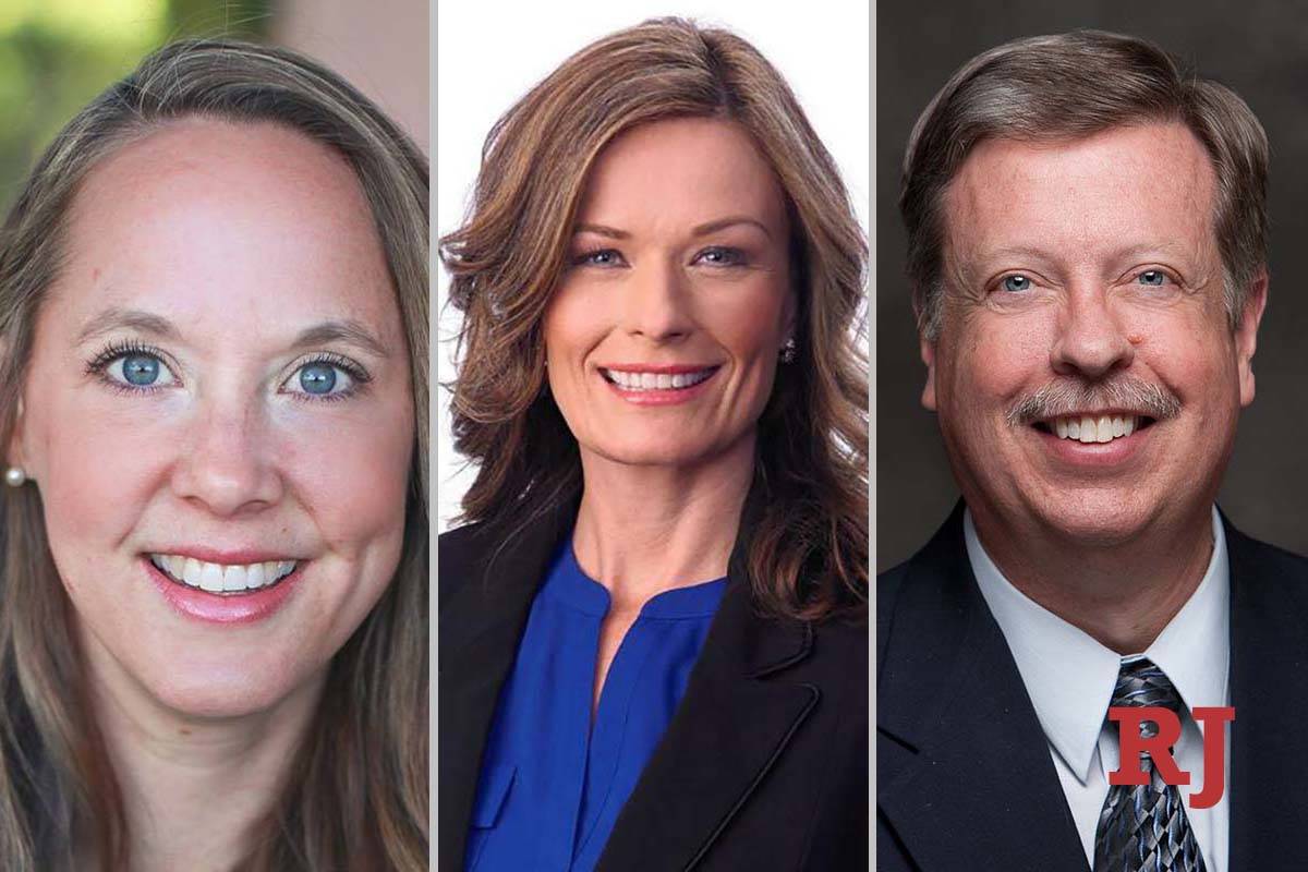 Kristee Watson, left, Carrie Buck and Tim Hagan, candidates for Nevada ...