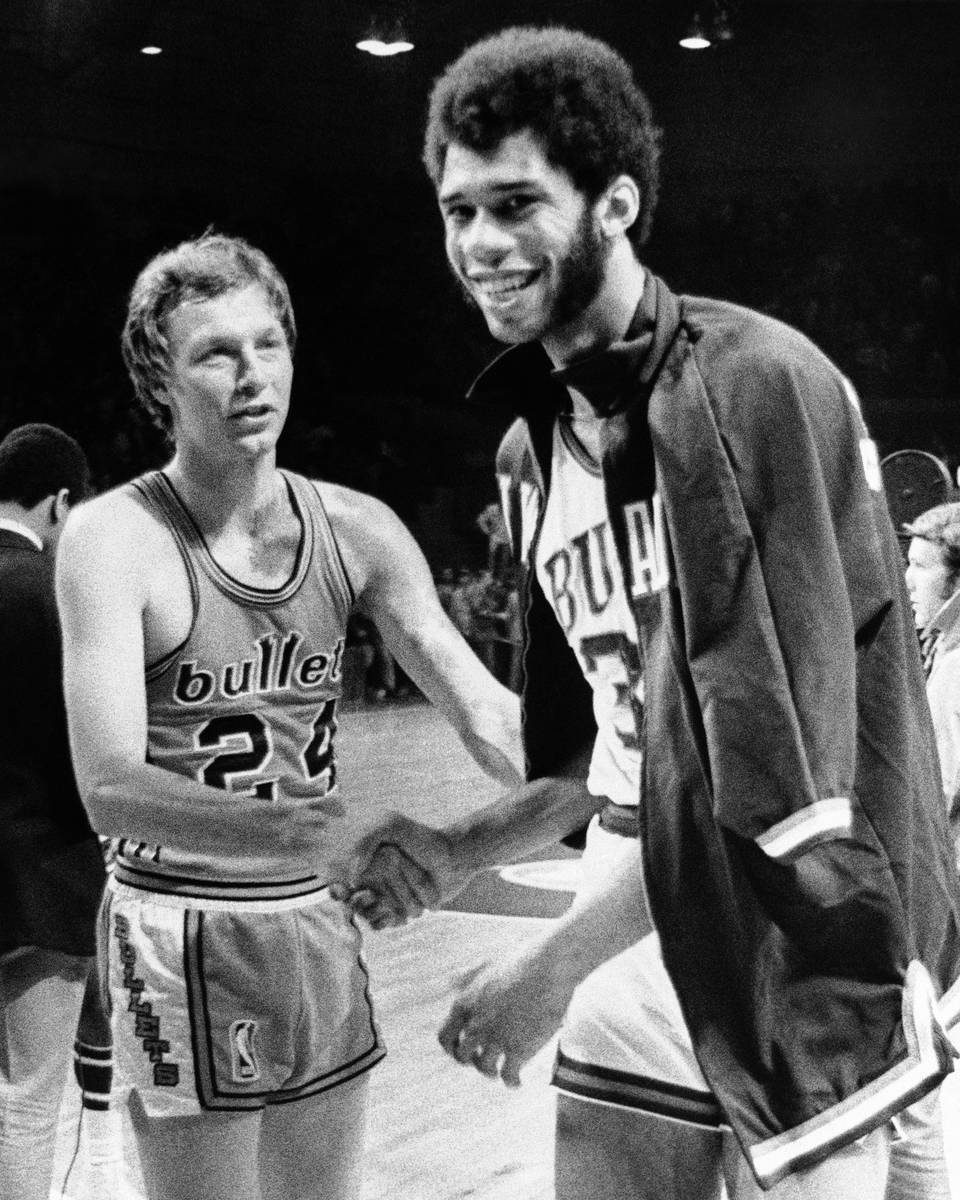 FILE - In this April 30, 1971, file photo, Milwaukee Bucks' Lew Alcindor, who later was renamed ...
