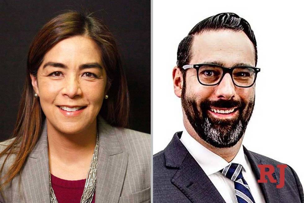 Bita Yeager and Jacob Villani, candidates for District Court Department 1 (Las Vegas Review- ...