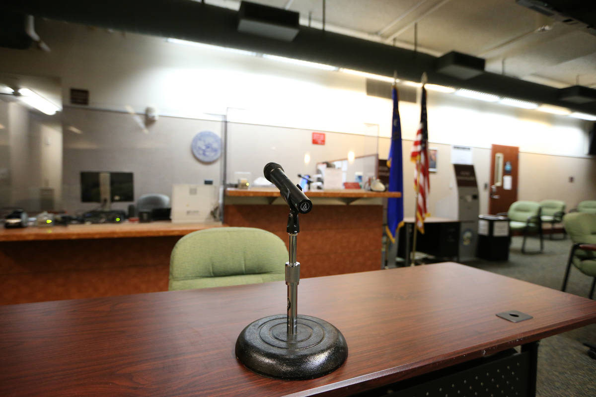 The updated Regional Justice Center jury services room, which now complies with state safety pr ...