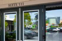 An exterior view of the offices of cybersecurity company NS8 in downtown Las Vegas on Friday, S ...