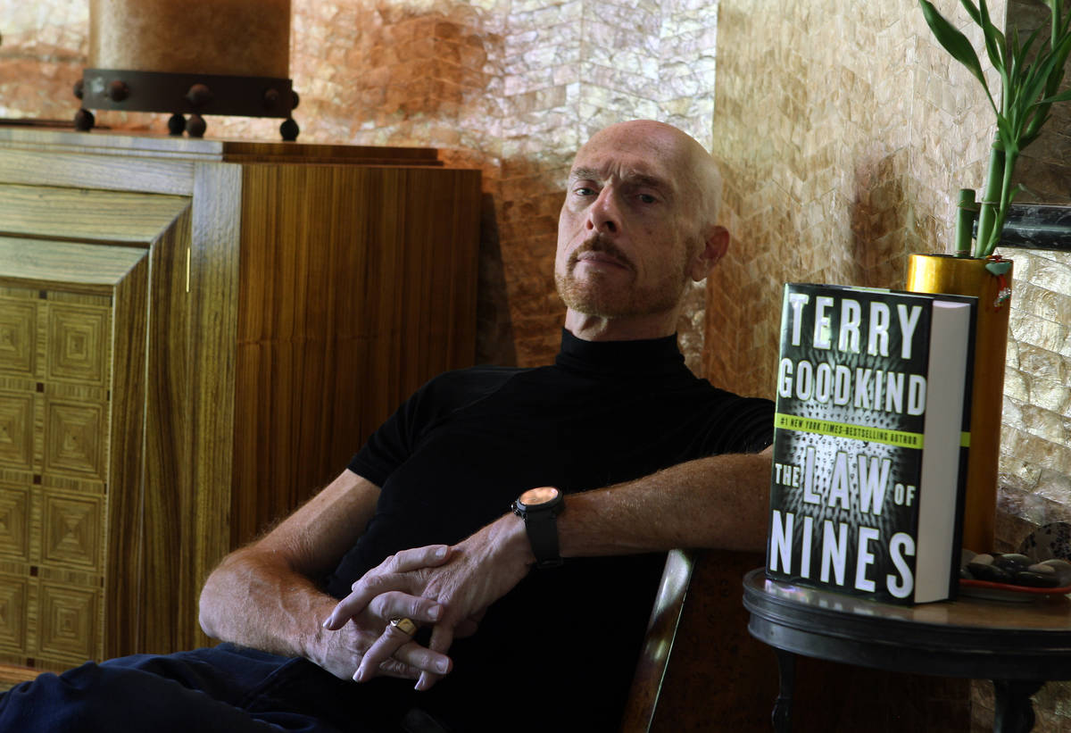Author Terry Goodkind with his soon to be released new book The Law of Nines. (Review-Journal f ...