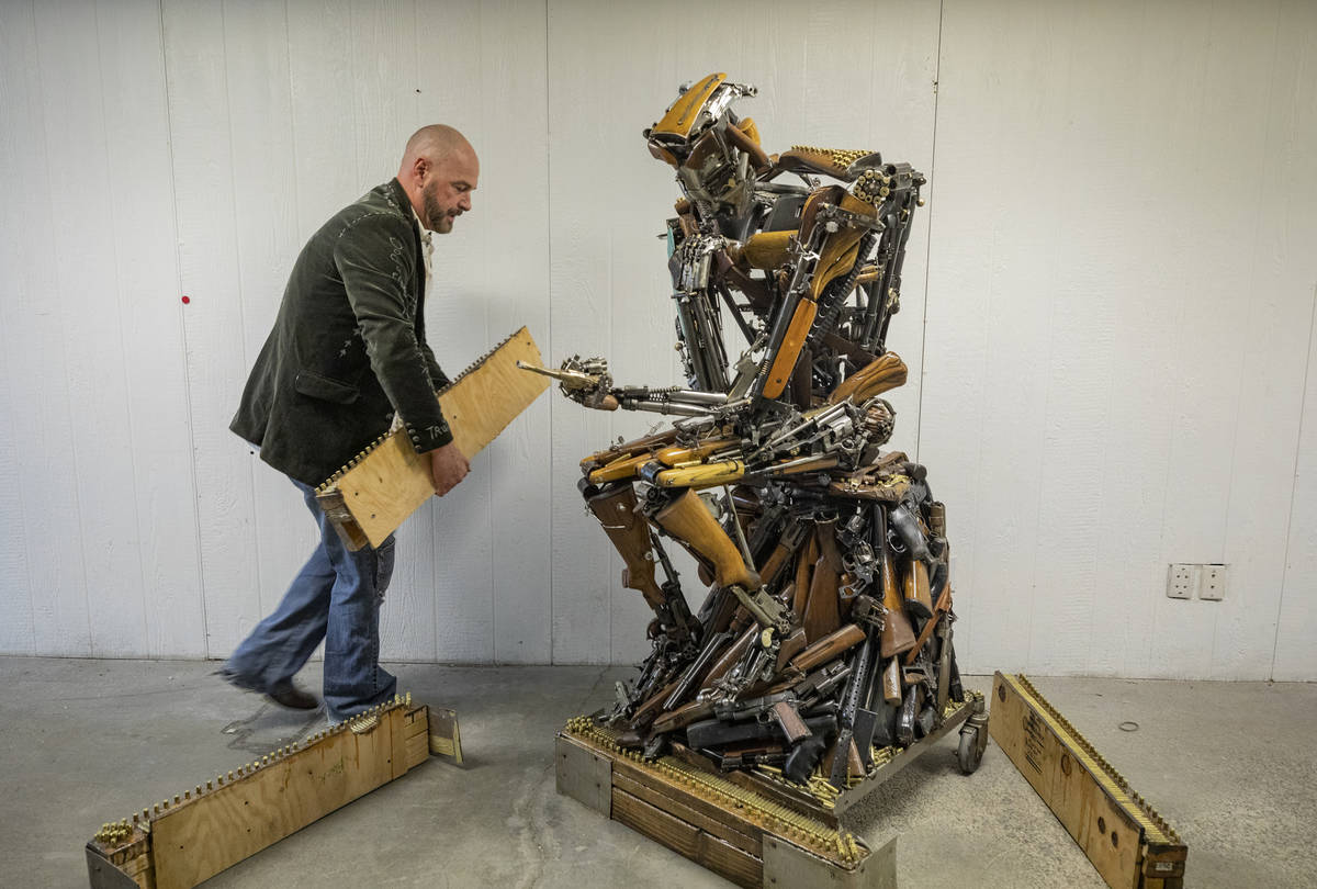 David Fay's sculpture commissioned by Indecline titled 'Second Thought,' created in honor of th ...