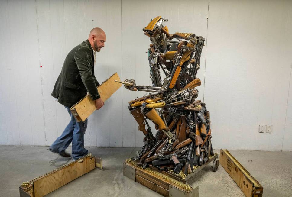 David Fay's sculpture commissioned by Indecline titled 'Second Thought,' created in honor of th ...