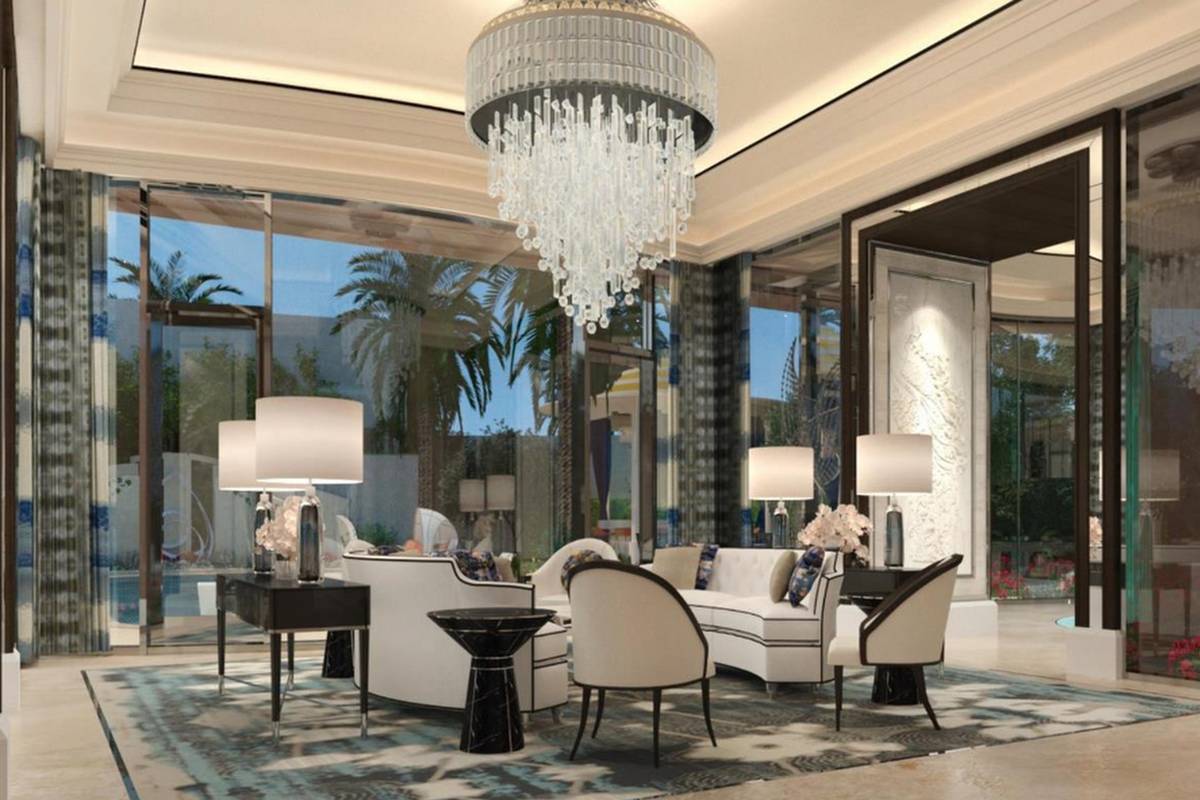 A rendering of a Crockfords Las Vegas suite inside Resorts World Las Vegas. (Resorts World)