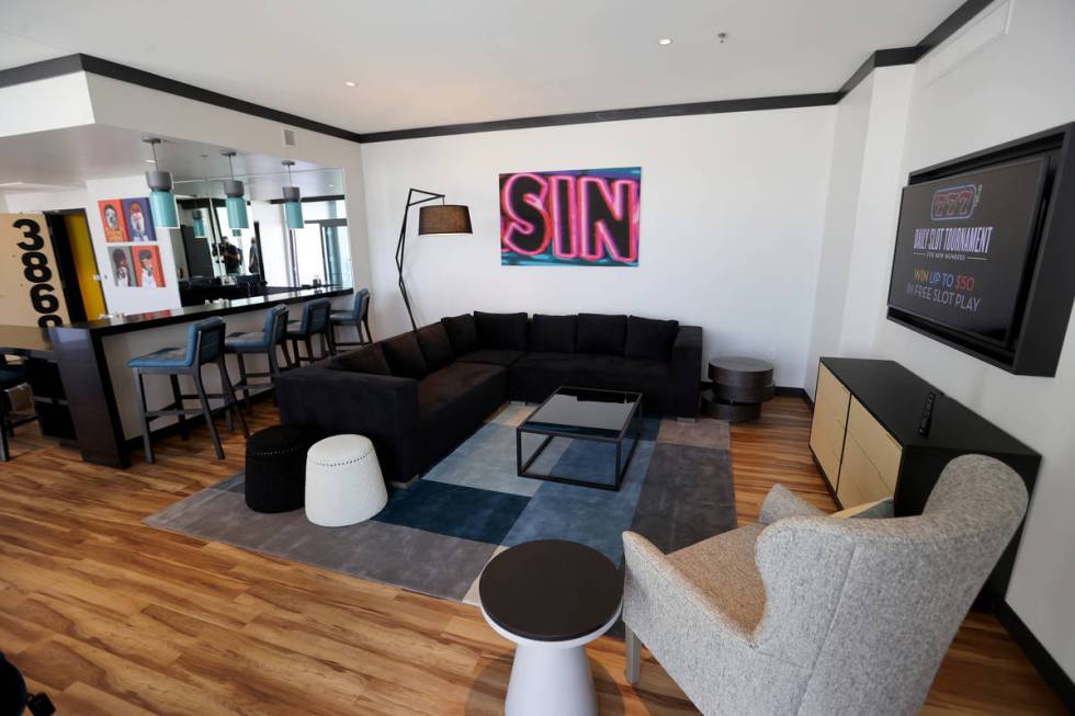 A penthouse suite in the 495-room Gallery Tower at the Downtown Grand in Las Vegas Tuesday, Sep ...