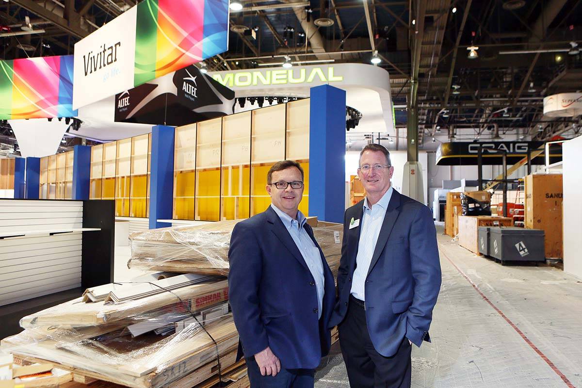 Jeff Chase, left, Freeman vice president of sustainability, and Steve Anderson, Freeman executi ...