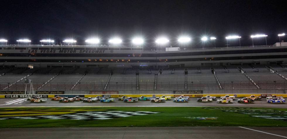 The 24th Annual NASCAR Westgate 200 is underway without an audience at Las Vegas Motor Speedway ...