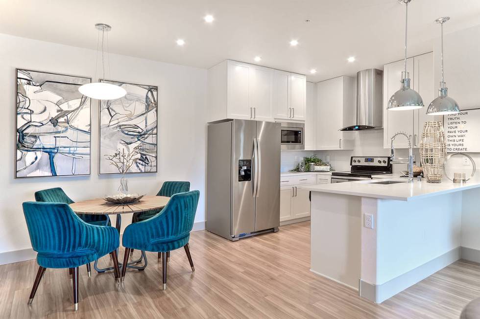 SUR702, a luxury apartment complex in the southwest Las Vegas Valley, offers units with one-, t ...
