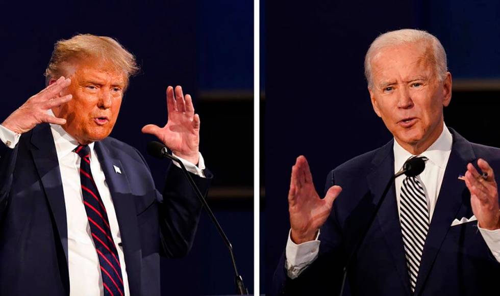 President Donald Trump, left, and former Vice President Joe Biden (AP Photo/Patrick Semansky)