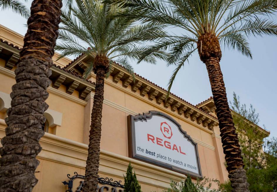 Regal Cinema 10 located in Green Valley Ranch is seen in Henderson on Sunday, Oct. 4, 2020. (El ...