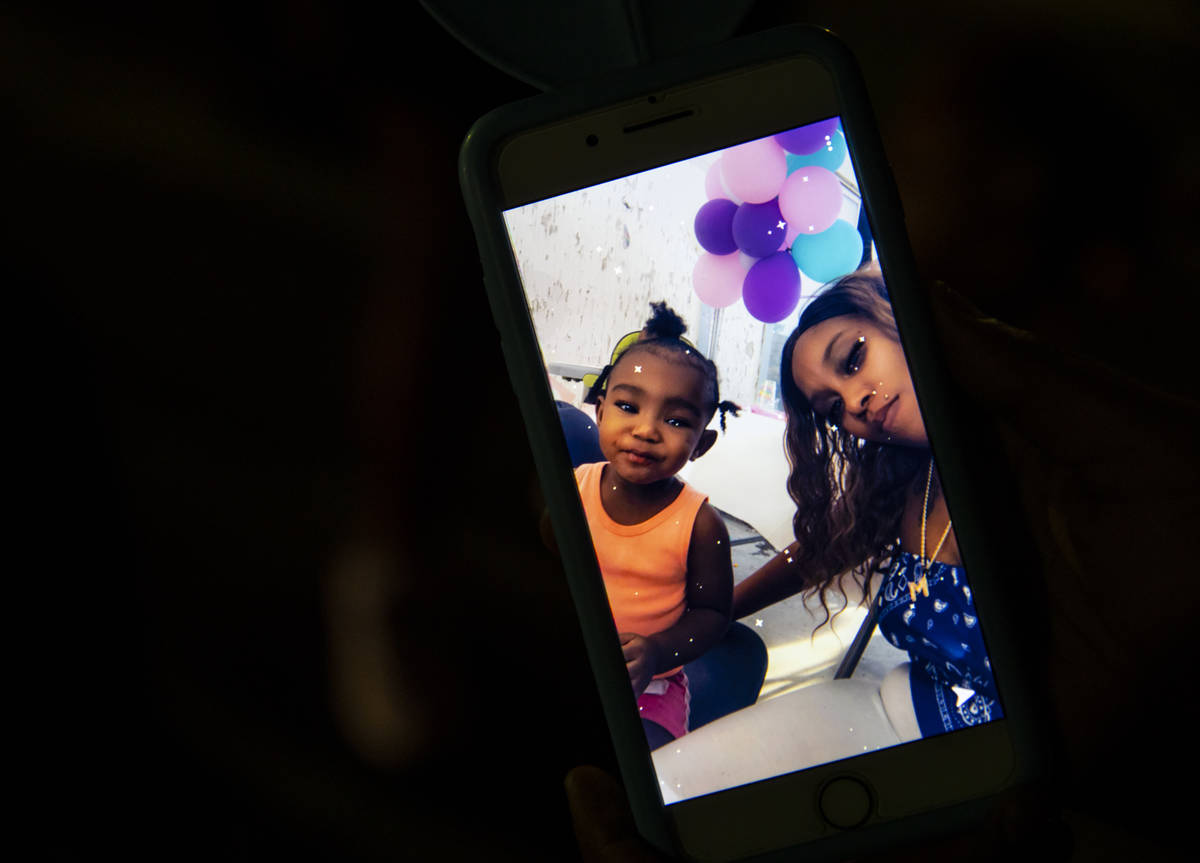 Mariah Coleman is seen in a picture with her daughter, 1-year-old Sayah Deal, in Las Vegas on T ...