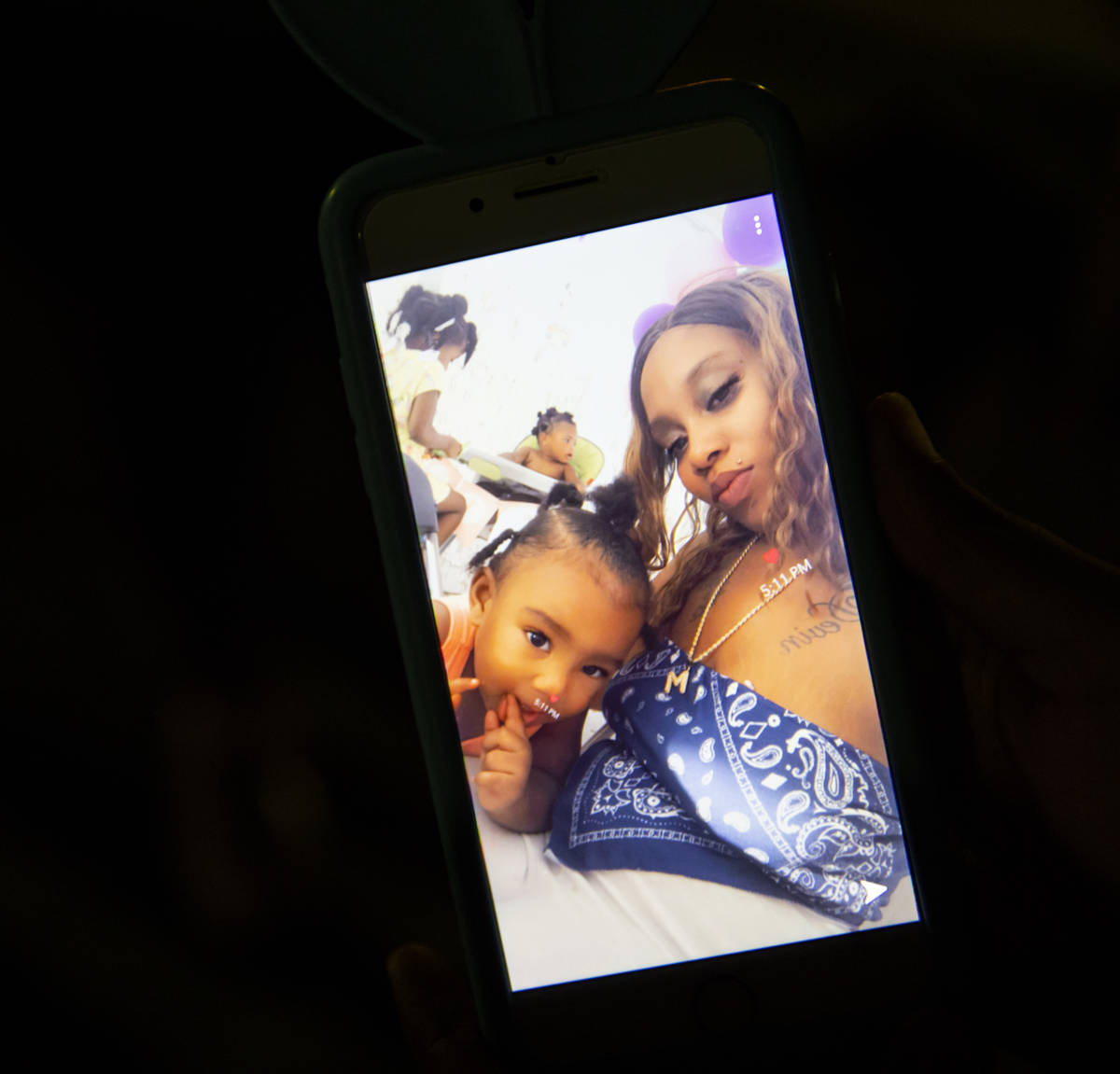 Mariah Coleman is seen in a picture with her daughter, 1-year-old Sayah Deal, in Las Vegas on T ...