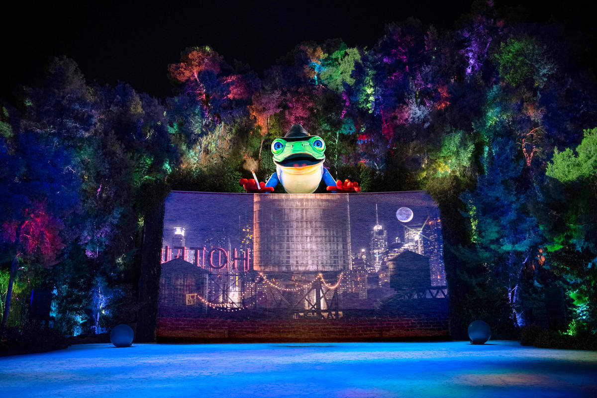 Singing Frog is shown at Lake of Dreams at Wynn Las Vegas (Eric Jamison)