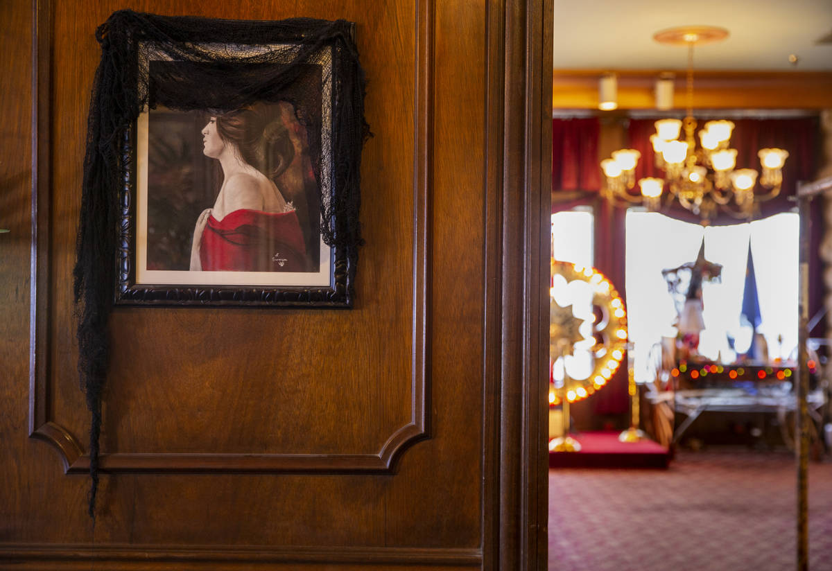 A portrait of "The Lady in Red" hangs in the sitting room of the Mizpah Hotel in Tono ...
