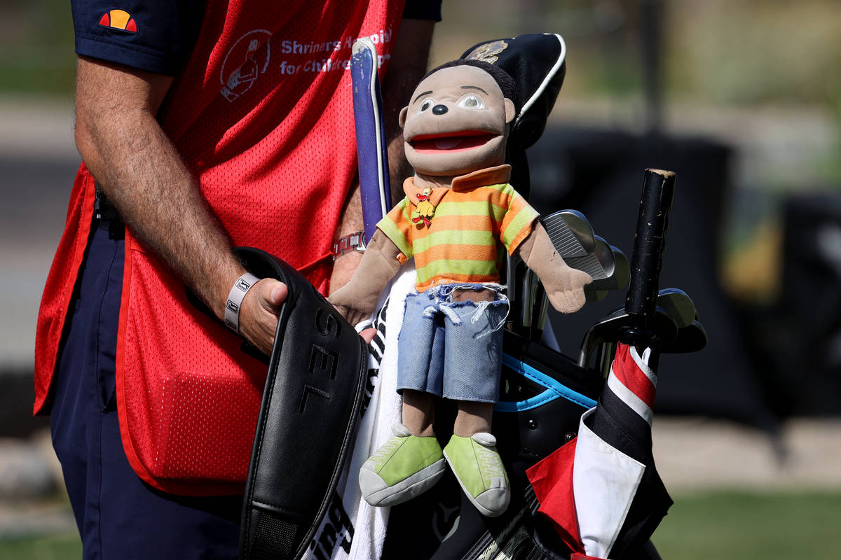 The head cover on the driver club of Harold Varner III is seen during the 2020 Shriners Hospita ...