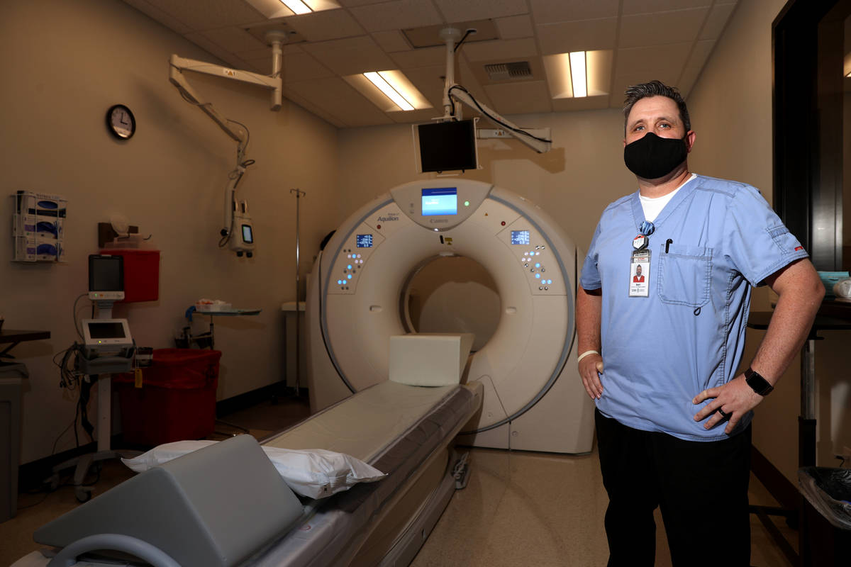 Scott Windsor, a CT technologist at the Steinberg Diagnostic Medical Imaging at 1650 W. Craig R ...