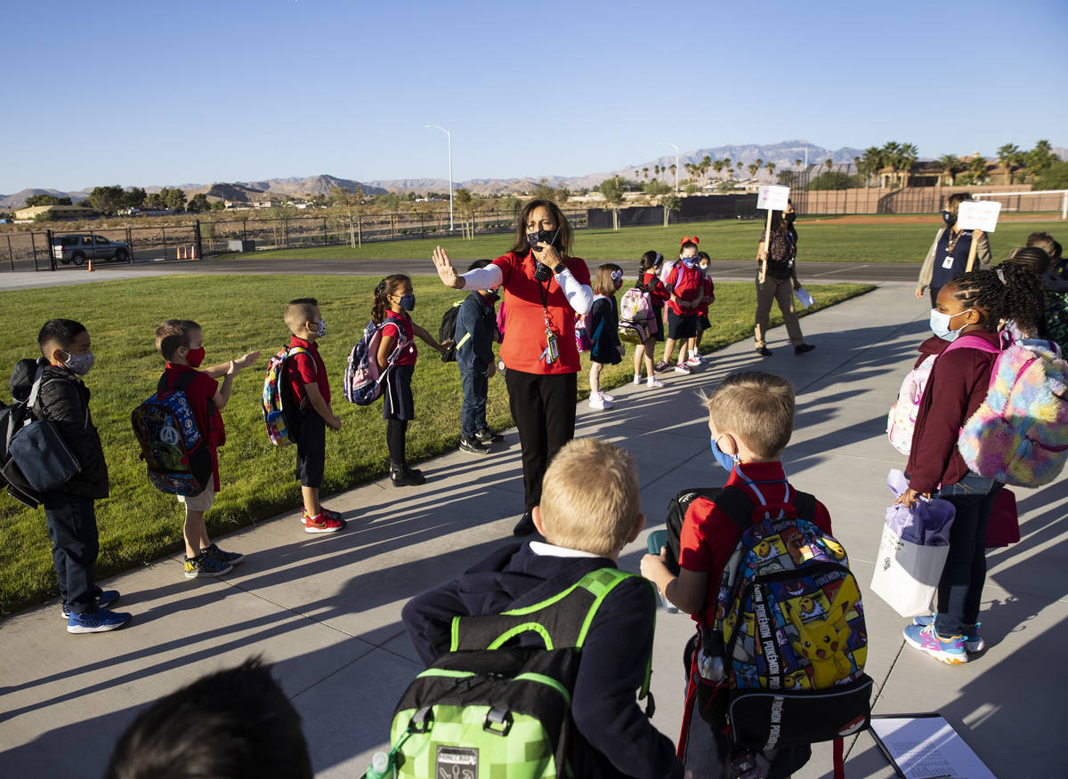 Victoria Welling, principal of Legacy Traditional School, directs kindergarten and first grade ...