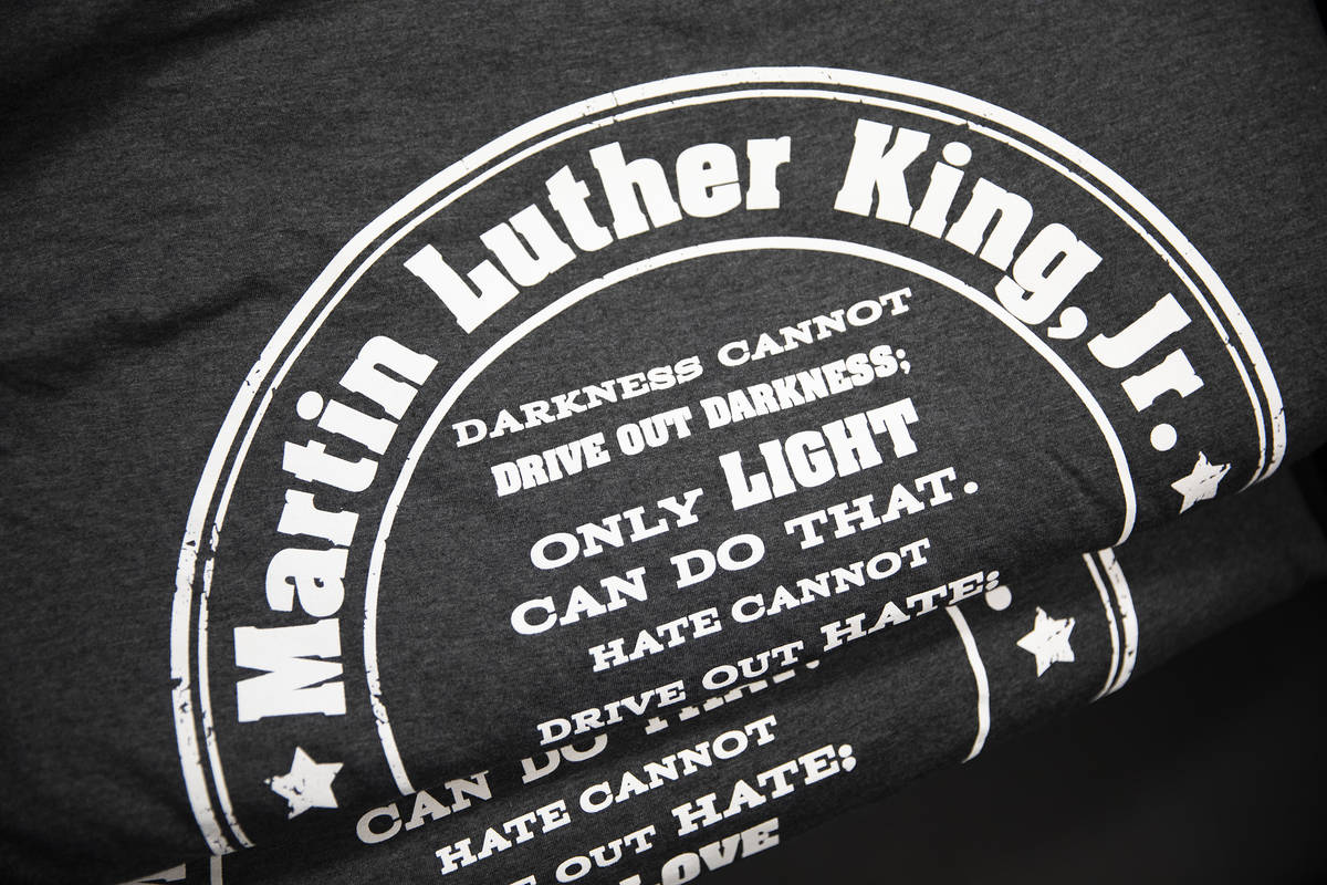 T-shirts for the newly expanded and renovated Martin Luther King Jr. Senior Center in North Las ...