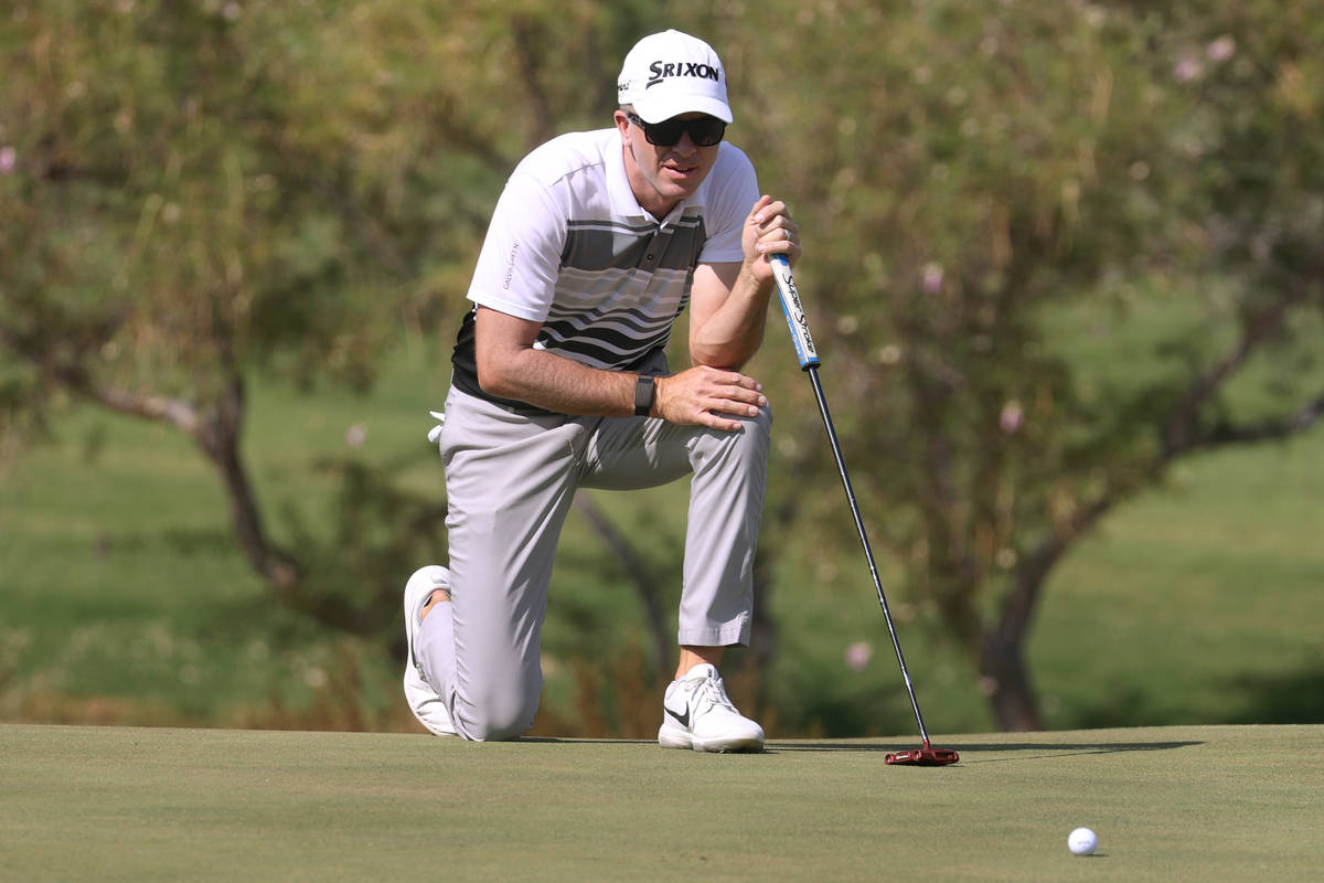 Martin Laird gets ready to putt the ball at the third hole during round three of the 2020 Shrin ...