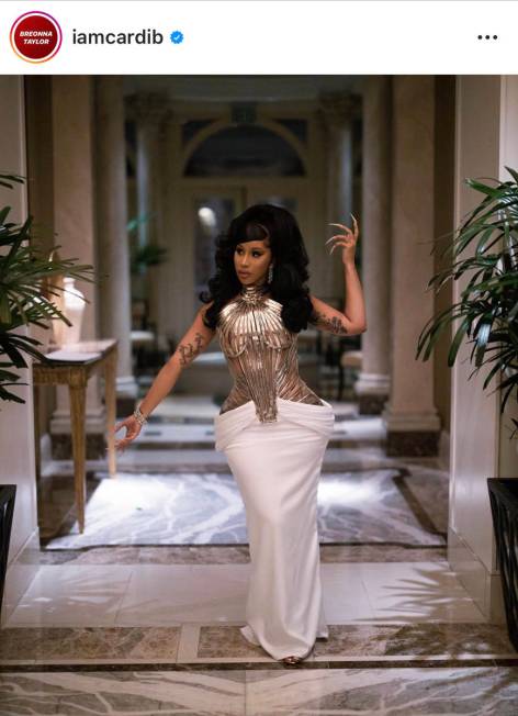 Cardi B is shown in a social-media post on her 28th birthday Saturday, Oct. 10, 2020, when she ...