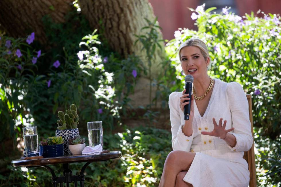 Ivanka Trump answers questions from former White House deputy press secretary Hogan Gidley at L ...