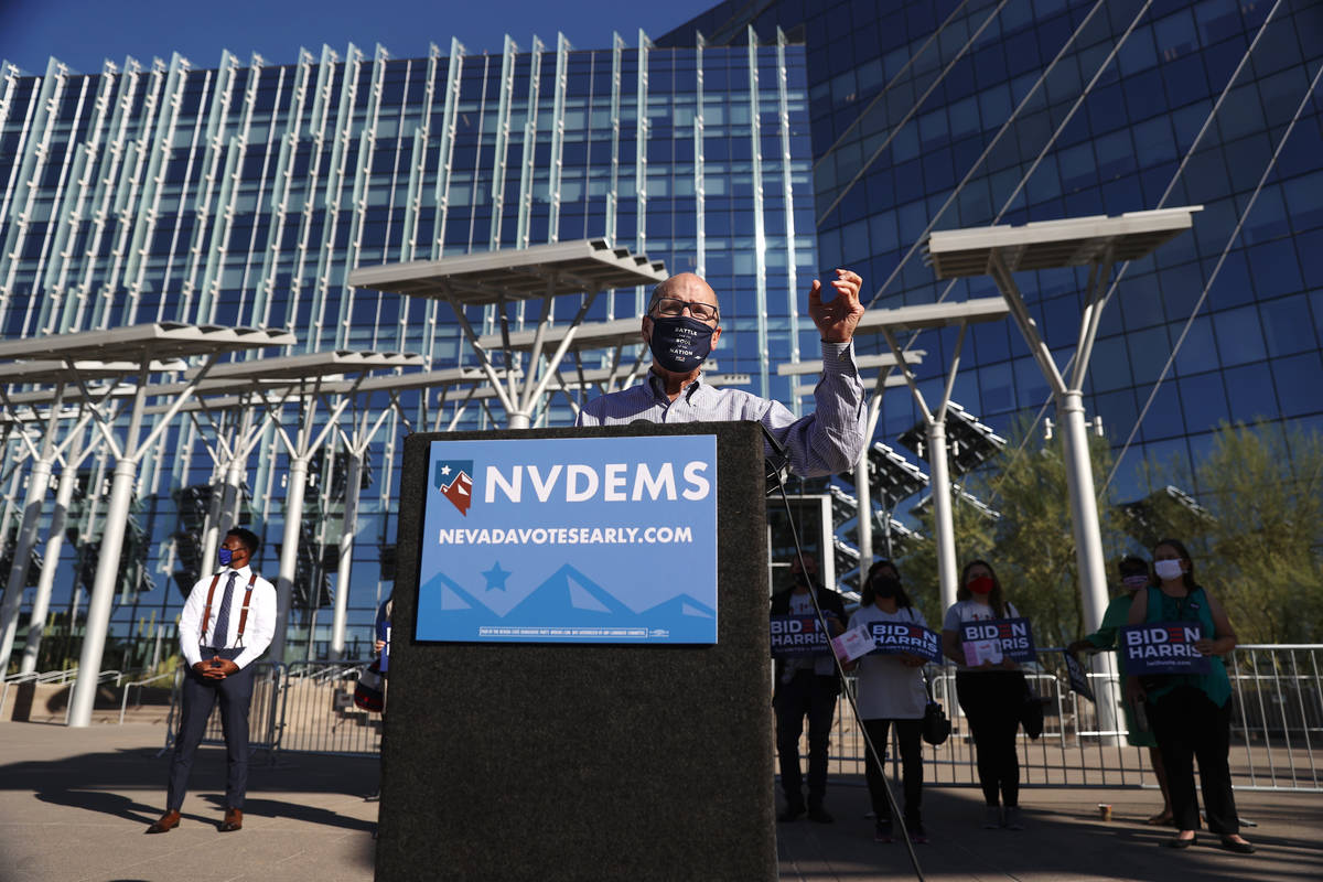 Democratic National Committee Chair Tom Perez speaks during a press conference to promote Democ ...