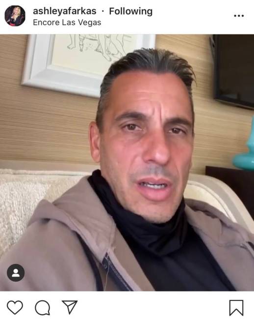 A screen grab of Sebastian Maniscalco's message from his shows at Wynn Las Vegas to MGM Resorts ...