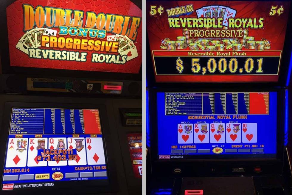 A pair of lucky guests hit royal flushes Thursday for more than $70,000 at Green Valley Ranch. ...