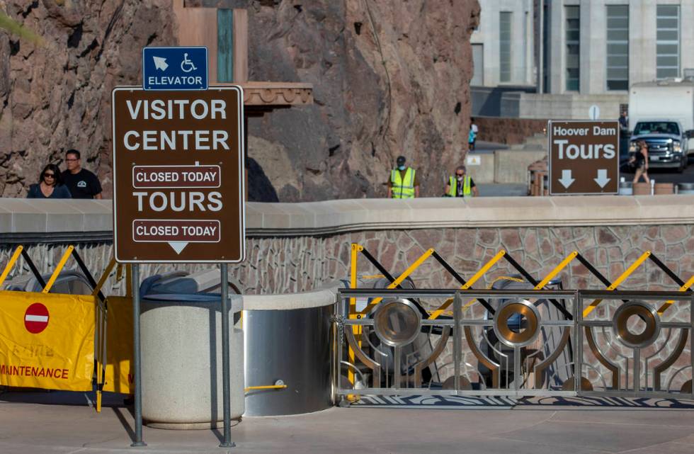 The visitor center and tours are still closed at Hoover Dam. The dam is open to the public afte ...