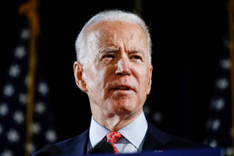 FILE - In this March 12, 2020, file photo, Democratic presidential candidate former Vice Presid ...