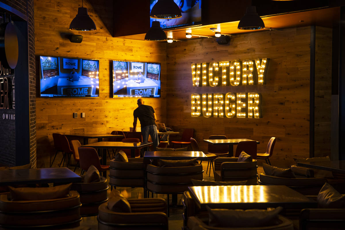 An interior view of Victory Burger & Wings Co. is seen during a tour of Circa, the first fr ...