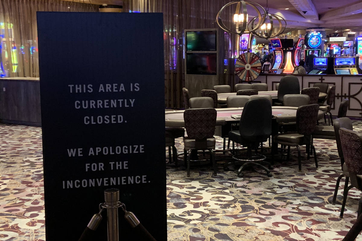 The Excalibur poker room has been closed since the shutdown caused by the coronavirus pandemic. ...