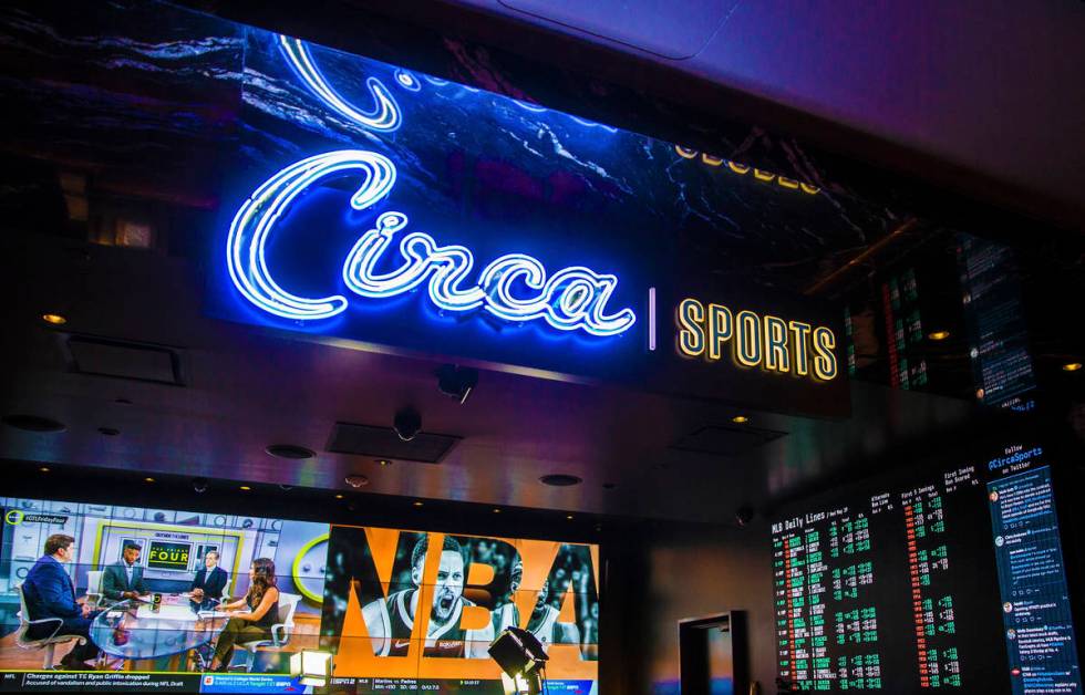 The new sportsbook at Golden Gate on Friday, May 31, 2019, in Las Vegas. (Benjamin Hager/Las Ve ...