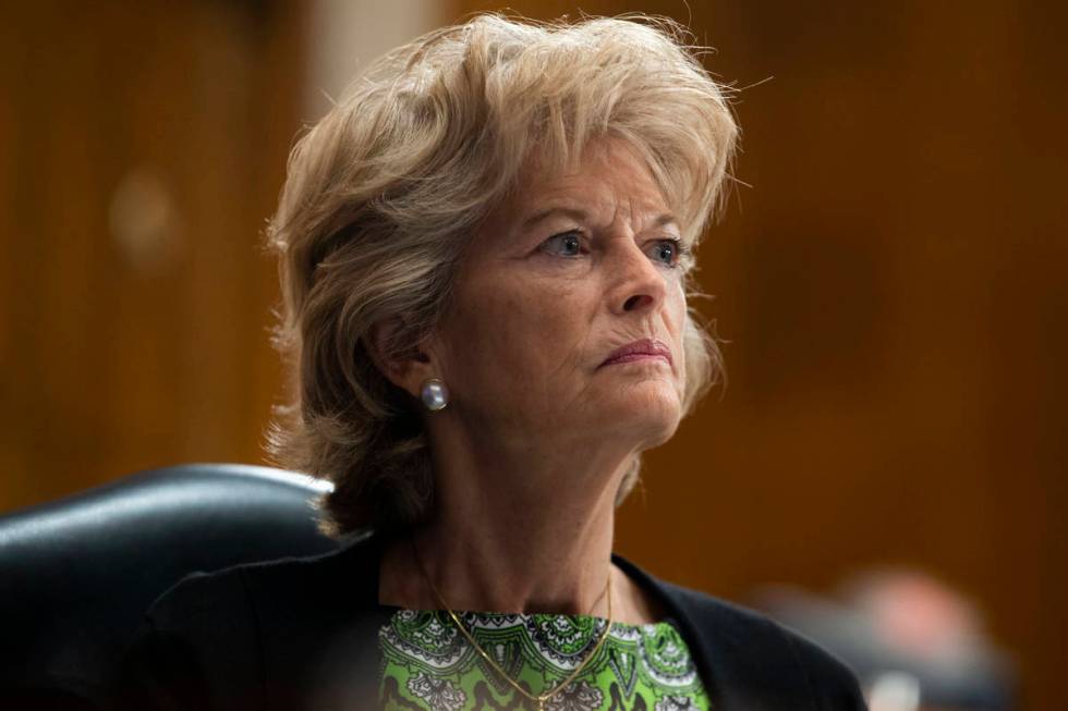 FILE - In this June 23, 2020, file photo Sen. Lisa Murkowski, R-Alaska, listens during a Senate ...